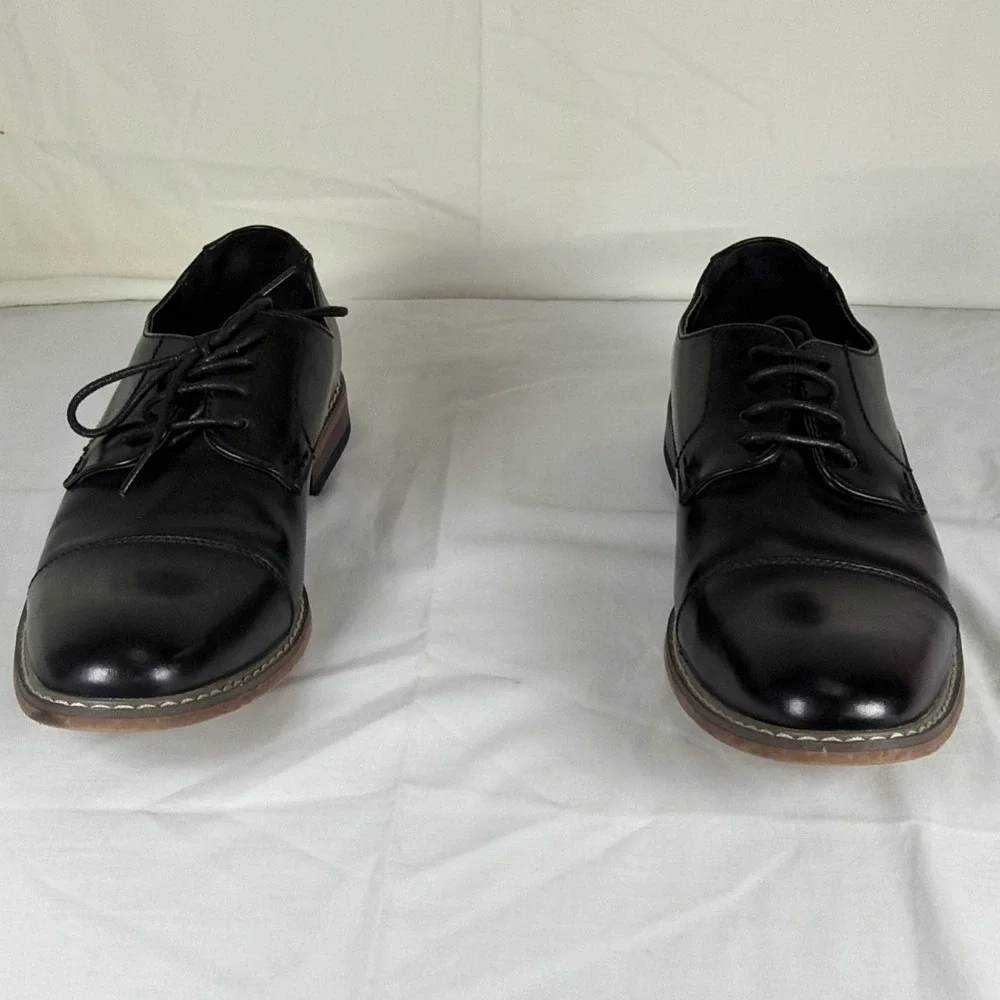 Vostey Men's Wingtip Brogue Oxford Dress Shoes Black Lace-Up Size 8 Classic